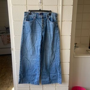 Gap Denim High Rise Wide Leg Light Wash Jeans Size 14/32
